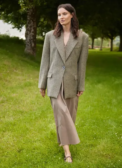 Irish Tweed Boyfriend Jacket